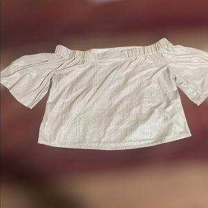 Off The Shoulder Sparkly Shirt